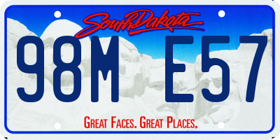 SD license plate 98ME57