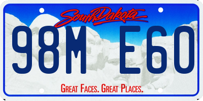 SD license plate 98ME60