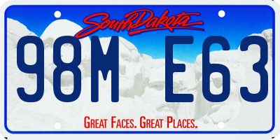 SD license plate 98ME63