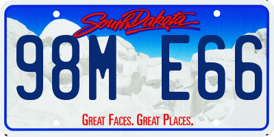 SD license plate 98ME66