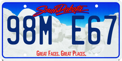 SD license plate 98ME67