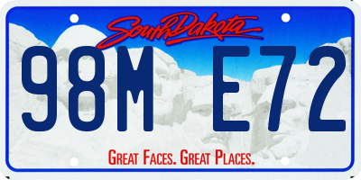 SD license plate 98ME72