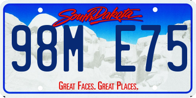 SD license plate 98ME75