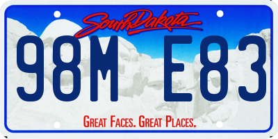 SD license plate 98ME83