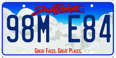 SD license plate 98ME84
