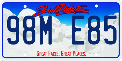SD license plate 98ME85
