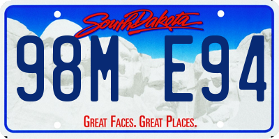 SD license plate 98ME94