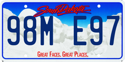 SD license plate 98ME97