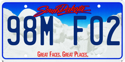 SD license plate 98MF02