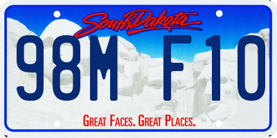 SD license plate 98MF10