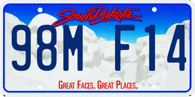 SD license plate 98MF14