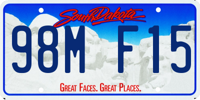 SD license plate 98MF15