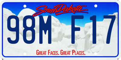 SD license plate 98MF17