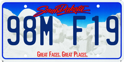 SD license plate 98MF19