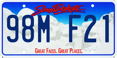 SD license plate 98MF21