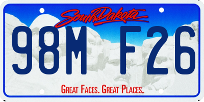 SD license plate 98MF26
