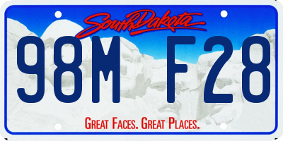 SD license plate 98MF28