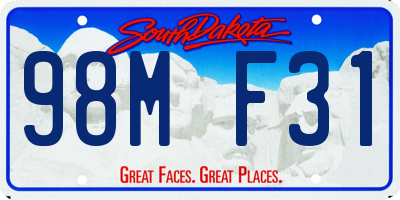 SD license plate 98MF31