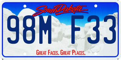 SD license plate 98MF33