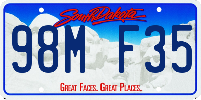 SD license plate 98MF35