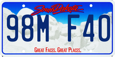 SD license plate 98MF40