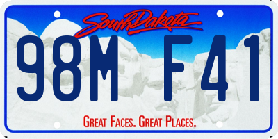 SD license plate 98MF41