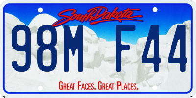 SD license plate 98MF44