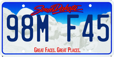 SD license plate 98MF45