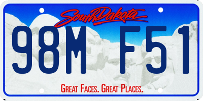 SD license plate 98MF51