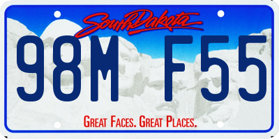 SD license plate 98MF55