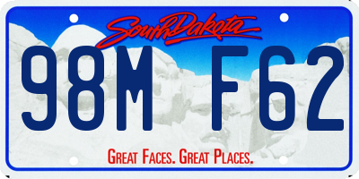 SD license plate 98MF62