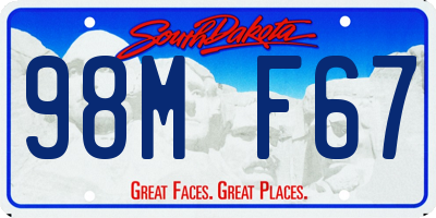 SD license plate 98MF67