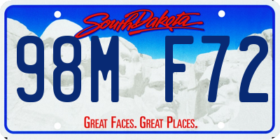 SD license plate 98MF72