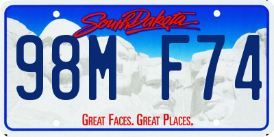 SD license plate 98MF74