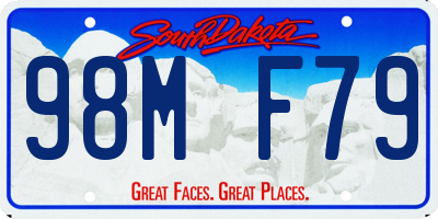 SD license plate 98MF79