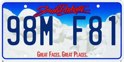 SD license plate 98MF81