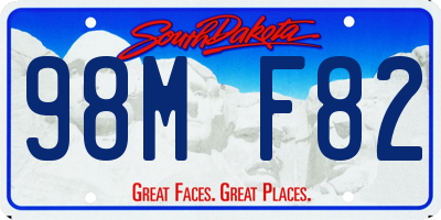 SD license plate 98MF82