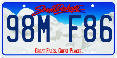 SD license plate 98MF86
