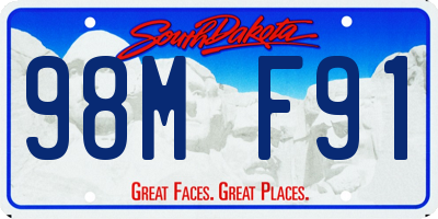 SD license plate 98MF91