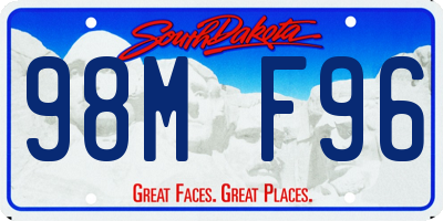 SD license plate 98MF96