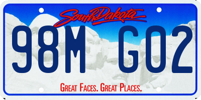 SD license plate 98MG02