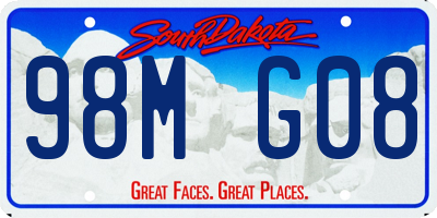SD license plate 98MG08