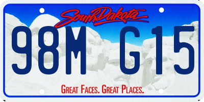 SD license plate 98MG15