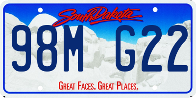 SD license plate 98MG22