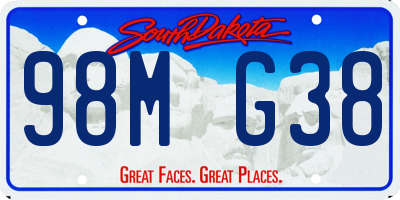 SD license plate 98MG38