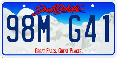 SD license plate 98MG41