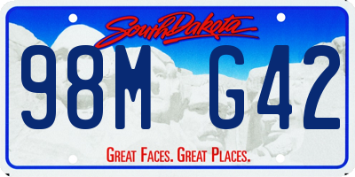 SD license plate 98MG42