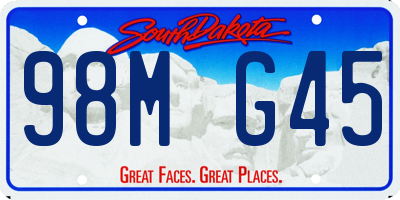 SD license plate 98MG45