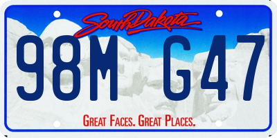 SD license plate 98MG47