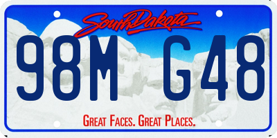SD license plate 98MG48